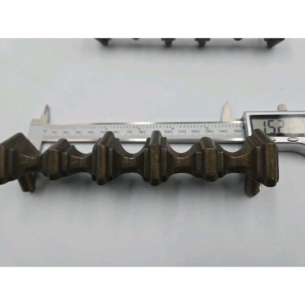 4 Stanley Buffet Door Pull Large Vintage Brass MCM 152mm Gothic‎ Credenza